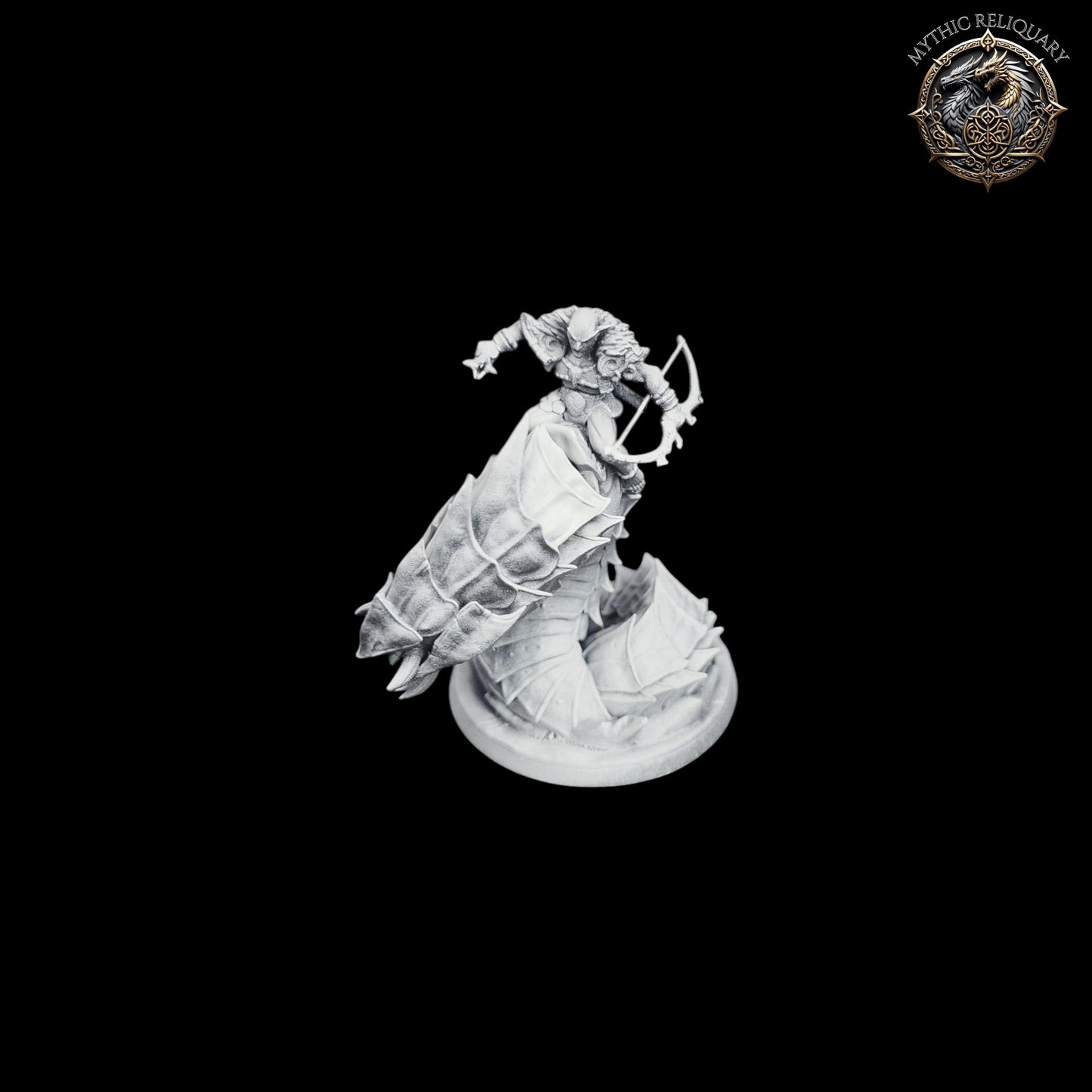 Frost Wyrm Rider by Artisan Guild | Large Pro-Printed Miniature | Elf Mounted Archer, Boss Monster for D&D, TTRPGs