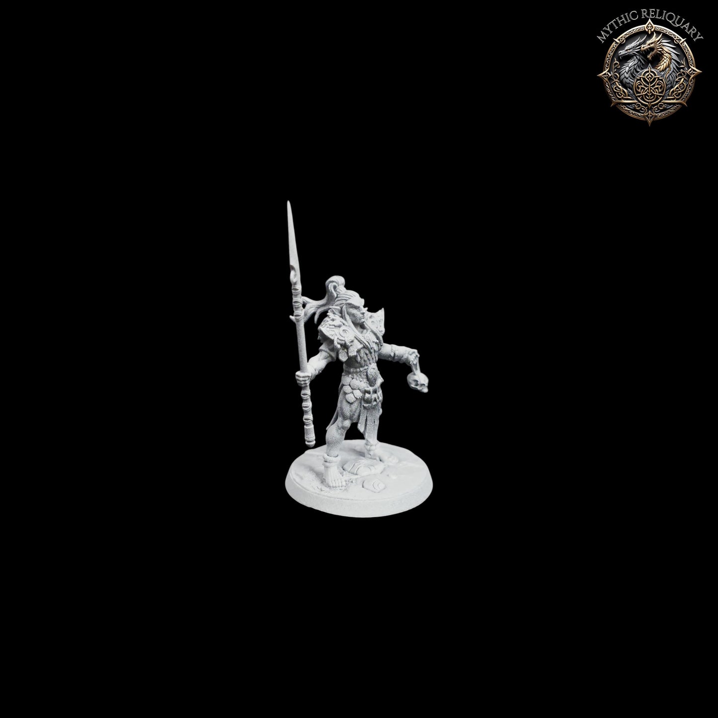 Frost Alfar Hunter by Artisan Guild | Pro-Printed Miniature | Elf Spearman, Warrior Champion for D&D, TTRPGs