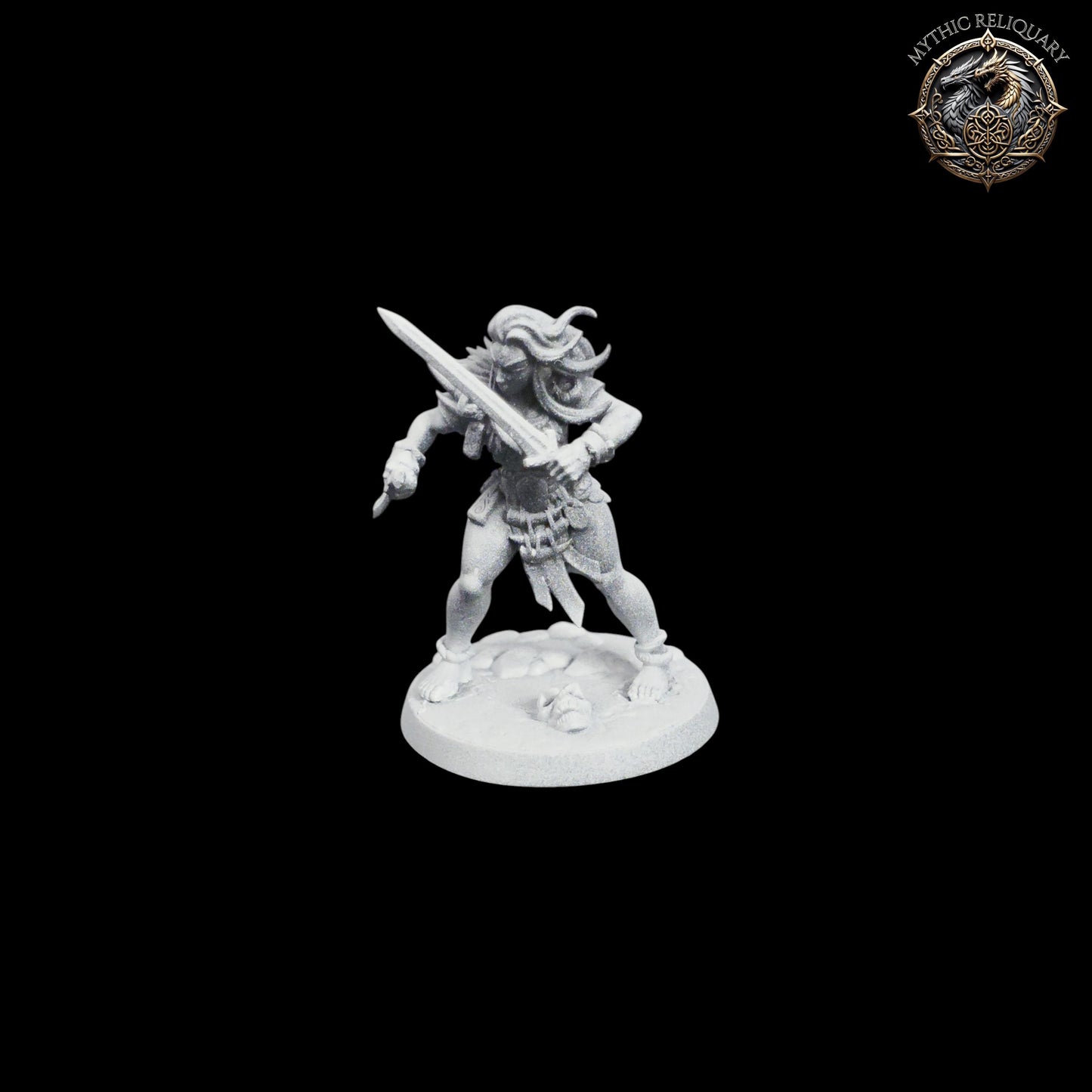 Frost Alfar Warrior by Artisan Guild | Pro-Printed Miniature | Elf Fighter, Female Barbarian for D&D, TTRPGs