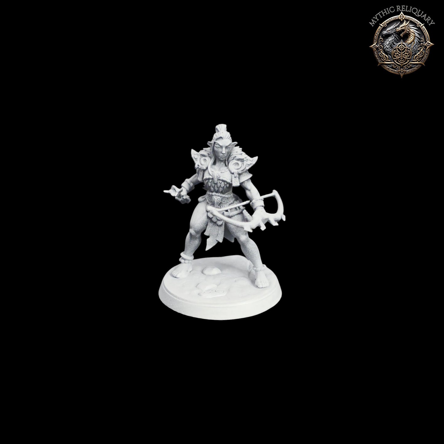 Frost Alfar Hunter by Artisan Guild | Pro-Printed Miniature | Elf Archer, Ranger Scout for D&D, TTRPGs