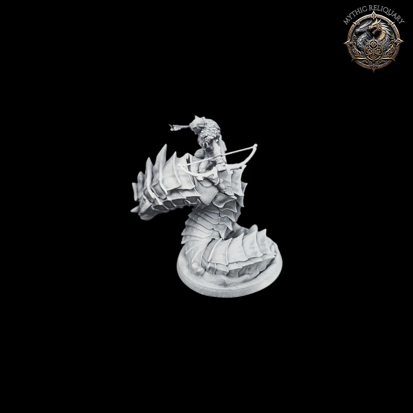 Frost Wyrm Rider by Artisan Guild | Large Pro-Printed Miniature | Elf Mounted Archer, Boss Monster for D&D, TTRPGs