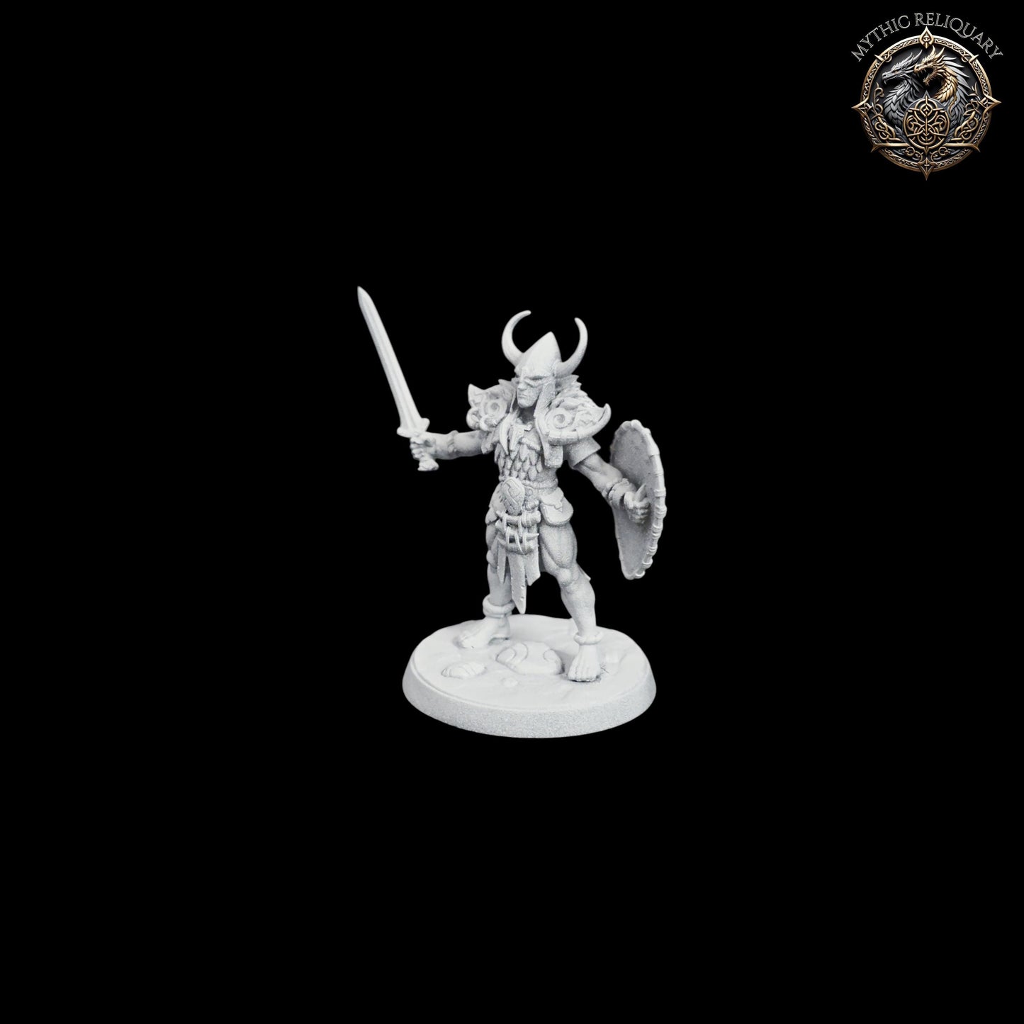Frost Alfar Warrior by Artisan Guild | Pro-Printed Miniature | Elf Fighter, Sword and Shield Paladin for D&D, TTRPGs
