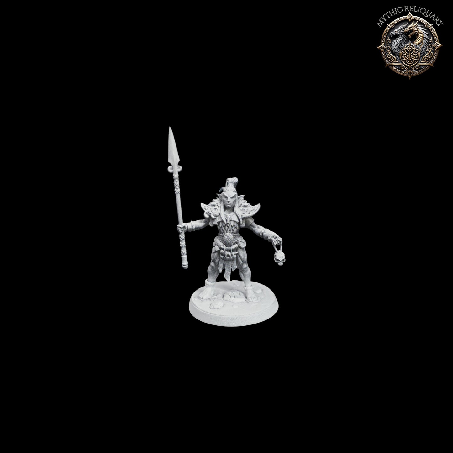 Frost Alfar Hunter by Artisan Guild | Pro-Printed Miniature | Elf Spearman, Warrior Champion for D&D, TTRPGs
