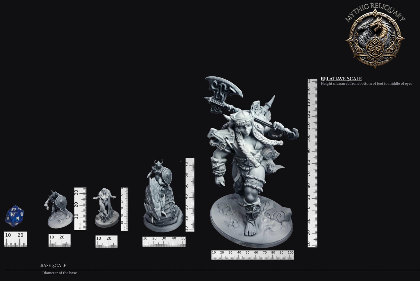 Female Knight Miniature - Aline the Bold by Artisan Guild | Pro-Printed Model | D&D | Human Warrior