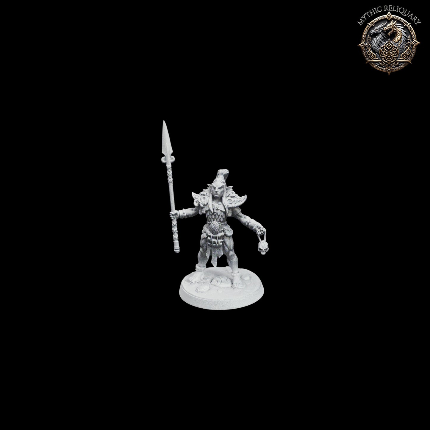 Frost Alfar Hunter by Artisan Guild | Pro-Printed Miniature | Elf Spearman, Warrior Champion for D&D, TTRPGs