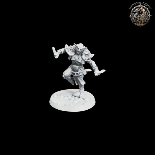 Frost Alfar Hunter by Artisan Guild | Pro-Printed Miniature | Elf Rogue, Dual Wield Ranger for D&D, TTRPGs