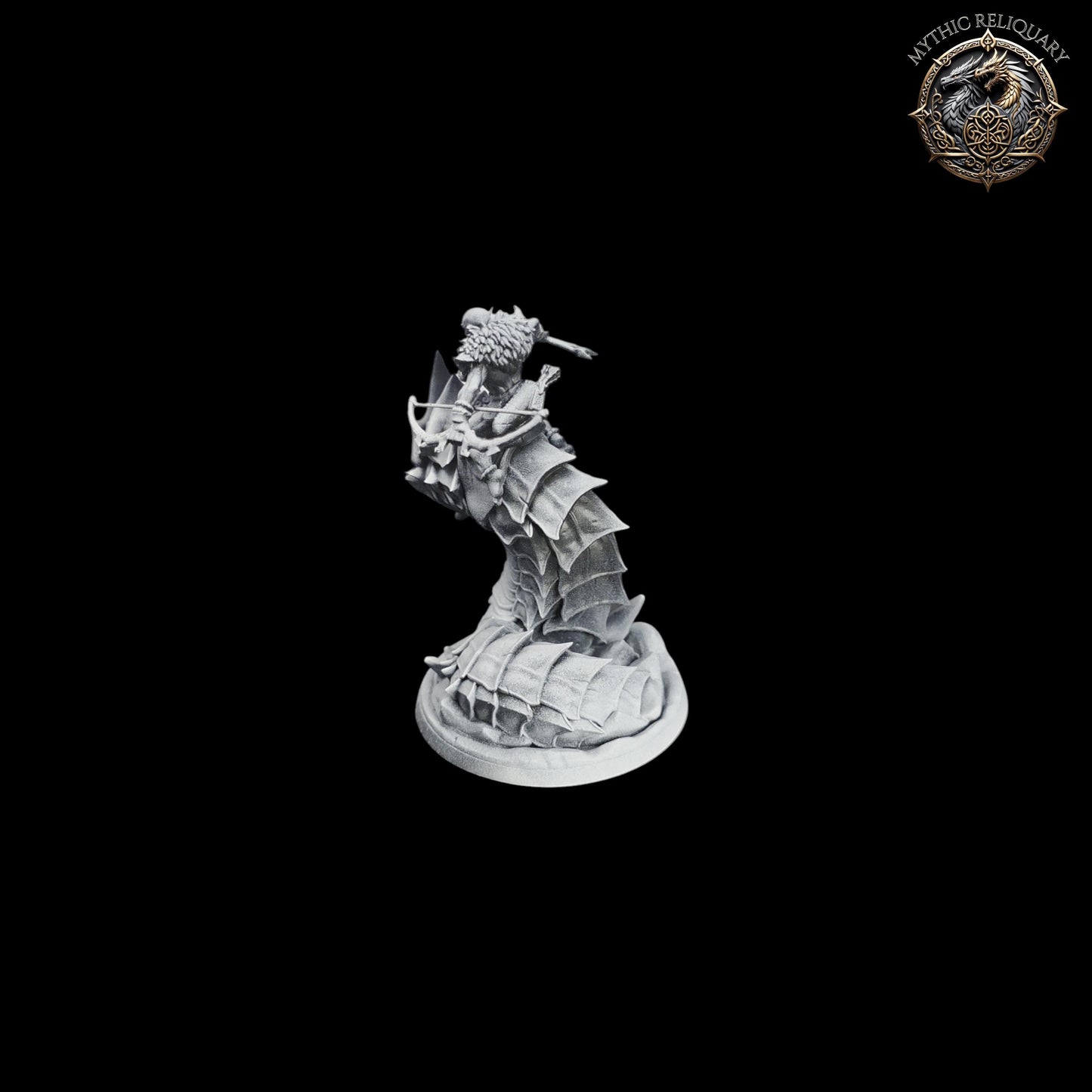 Frost Wyrm Rider by Artisan Guild | Large Pro-Printed Miniature | Elf Mounted Archer, Boss Monster for D&D, TTRPGs