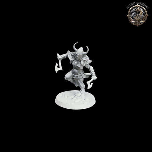 Frost Alfar Hunter by Artisan Guild | Pro-Printed Miniature | Elf Barbarian, Berserker Ranger for D&D, TTRPGs