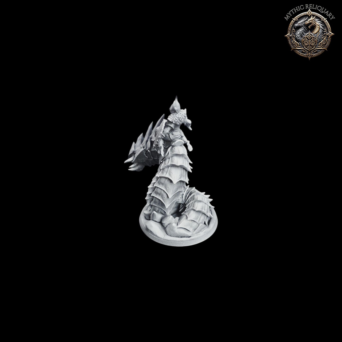 Frost Wyrm Champion by Artisan Guild | Large Pro-Printed Miniature | Elf Mounted Fighter, Boss Monster for D&D, TTRPGs