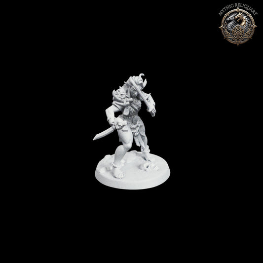Frost Alfar Warrior by Artisan Guild | Pro-Printed Miniature | Elf Fighter, Female Barbarian for D&D, TTRPGs
