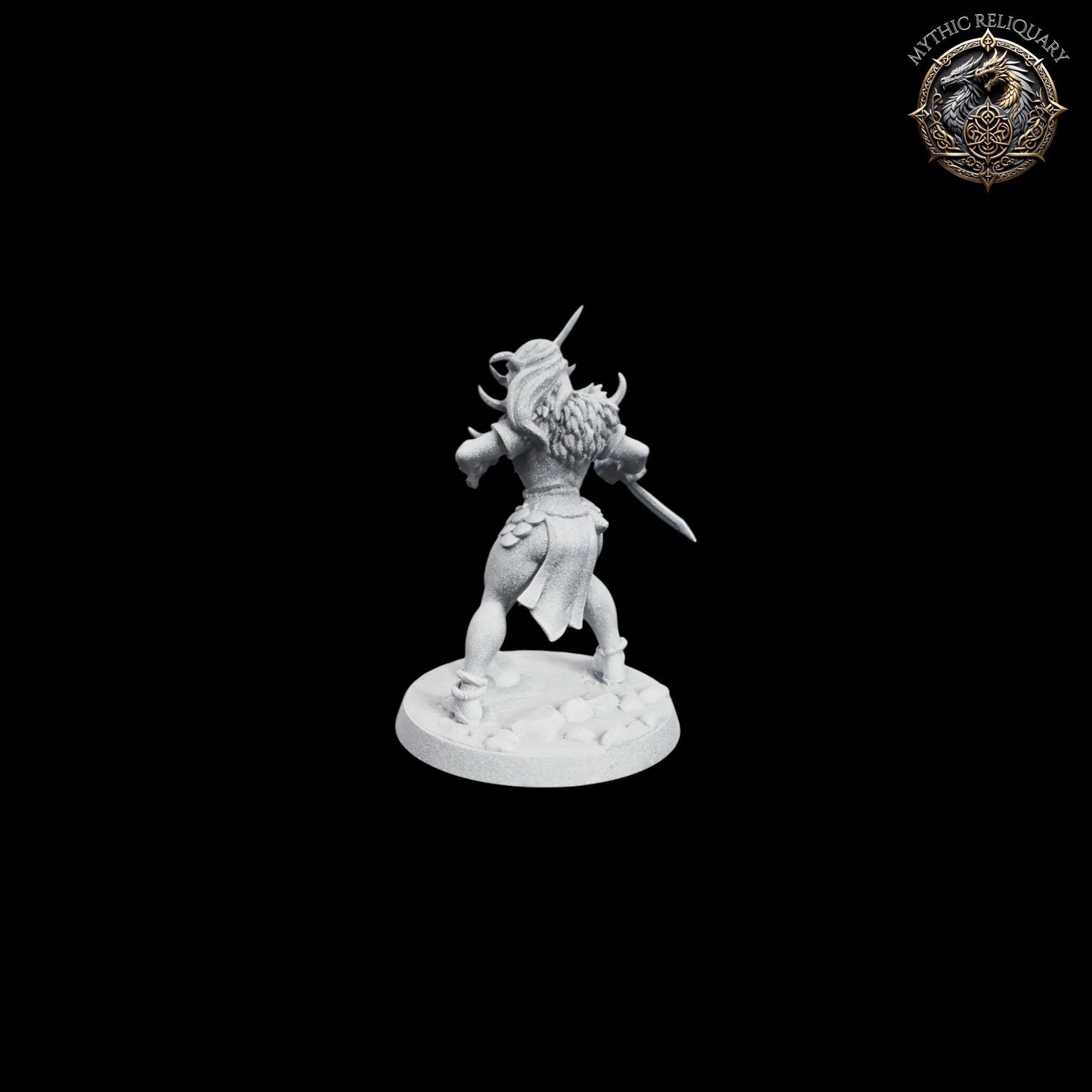 Frost Alfar Warrior by Artisan Guild | Pro-Printed Miniature | Elf Fighter, Female Barbarian for D&D, TTRPGs