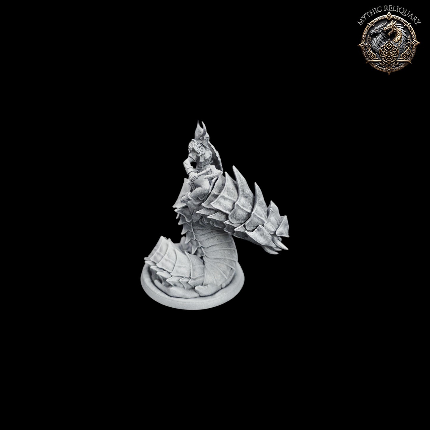 Frost Wyrm Champion by Artisan Guild | Large Pro-Printed Miniature | Elf Mounted Fighter, Boss Monster for D&D, TTRPGs