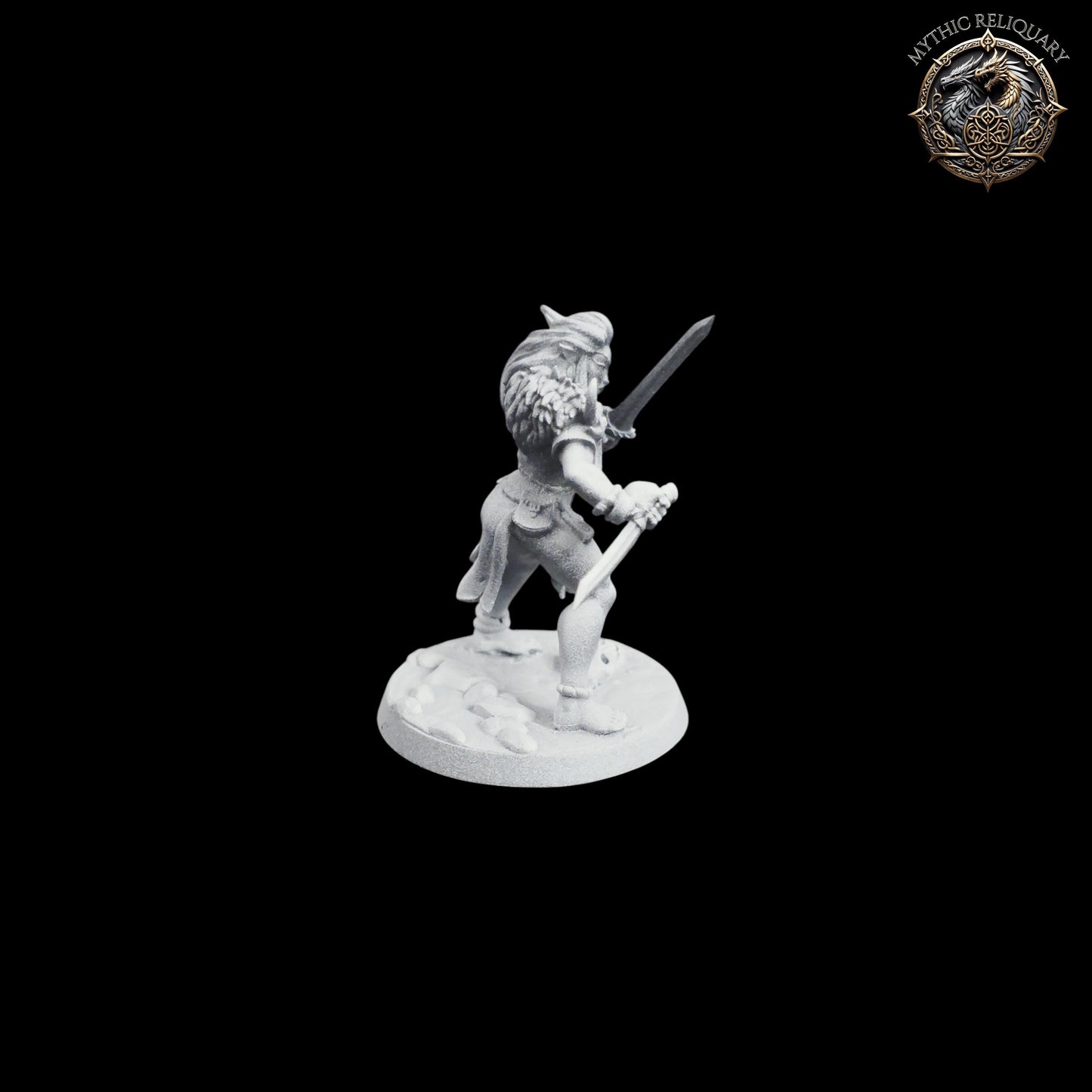 Frost Alfar Warrior by Artisan Guild | Pro-Printed Miniature | Elf Fighter, Female Barbarian for D&D, TTRPGs