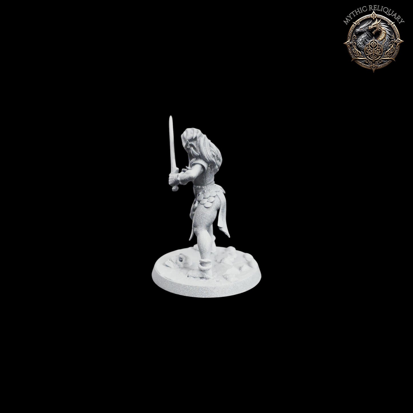 Frost Alfar Warrior by Artisan Guild | Pro-Printed Miniature | Elf Fighter, Female Barbarian for D&D, TTRPGs