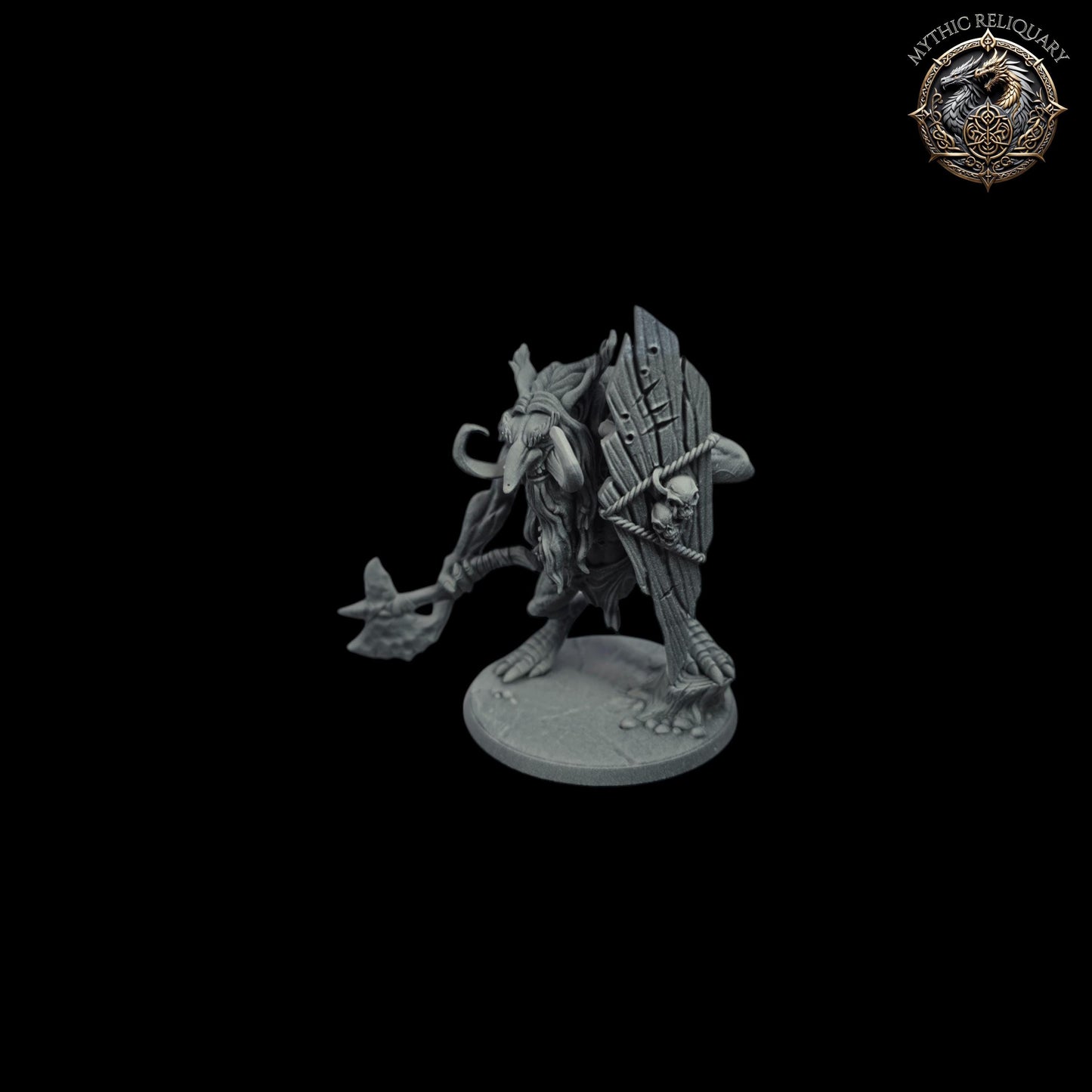 Zukki the Cellist Troll (Axe & Shield) - Artisan Guild |Troll Miniature | DnD | Boss Monster