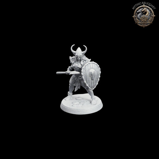 Frost Alfar Hunter by Artisan Guild | Pro-Printed Miniature | Elf Ranger, Viking Shieldmaiden for D&D, TTRPGs