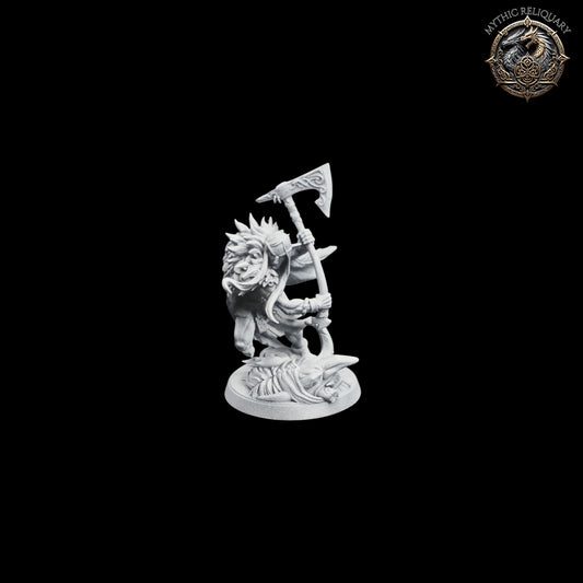Kvällandir Trollkiller by Artisan Guild | Pro-Printed, Primed Miniature | Elf Barbarian, Ranger Slayer for D&D, TTRPGs